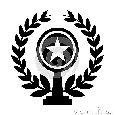 Trophy award isolated icon Vector Illustration