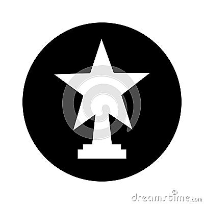 Trophy award isolated icon Vector Illustration