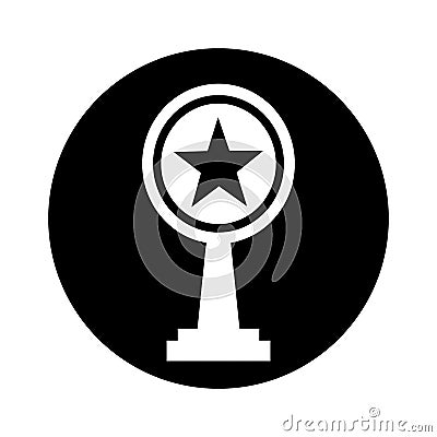 Trophy award isolated icon Vector Illustration