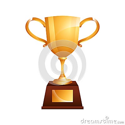 Trophy award isolated icon Vector Illustration