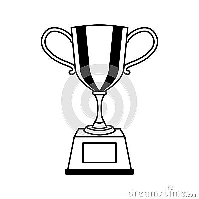 Trophy award isolated icon Vector Illustration