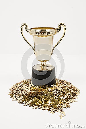 Trophy and Crosses Stock Photo