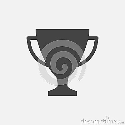 Trophy cup flat vector icon. Vector Illustration