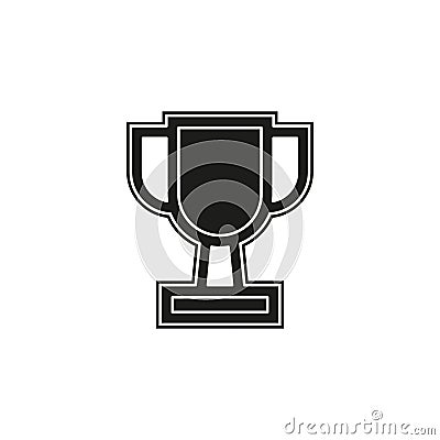 Trophy cup icon - gold prize isolated, award winner prize, achievement symbol Stock Photo