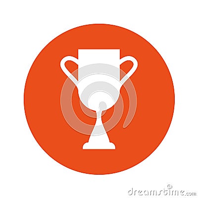 Trophy cup isolated icon Vector Illustration