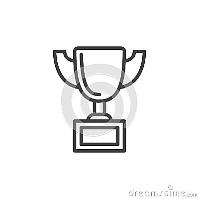 Trophy cup line icon, outline vector sign Vector Illustration