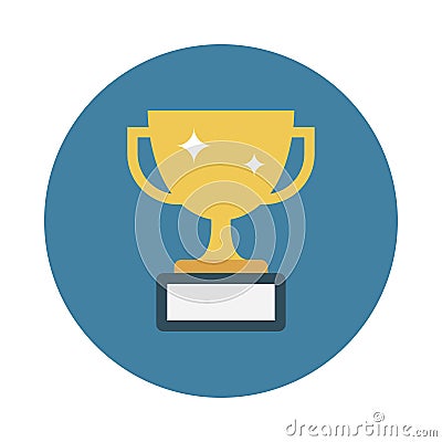 Trophy flat vector icon Vector Illustration