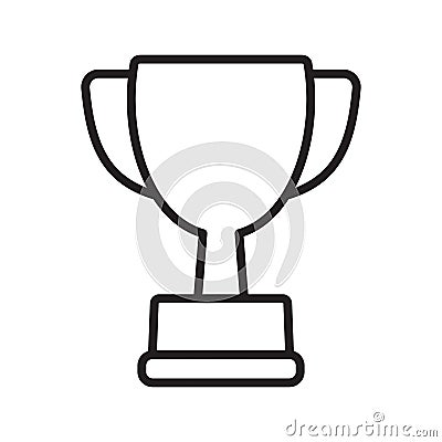 Trophy line icon. Trophy cup, winner cup, victory cup vector icon. Reward symbol sign. Vector Illustration