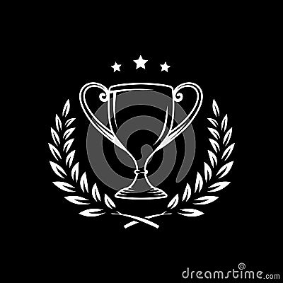 Trophy logo design template. Champions trophy logo icon. Vector and illustration. Vector Illustration