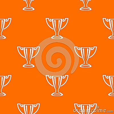 Trophy pattern vector orange Vector Illustration