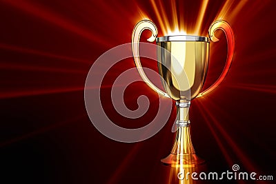 Trophy with shine Stock Photo