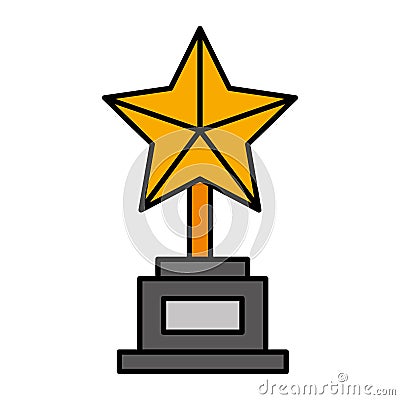 Trophy star award icon Vector Illustration