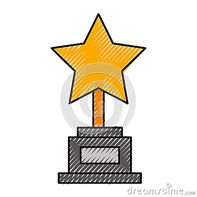 Trophy star award icon Vector Illustration