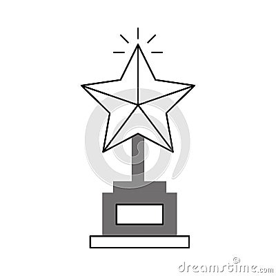 Trophy star award icon Vector Illustration