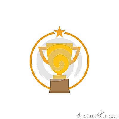 Trophy star icon graphic design template vector Vector Illustration