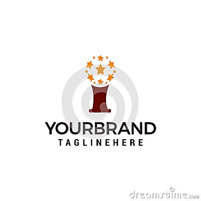 Trophy star Logo design template champion winner symbol concept Template Vector Illustration