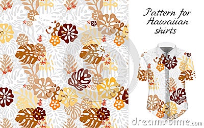 Tropical aloha pattern. Vector Vector Illustration