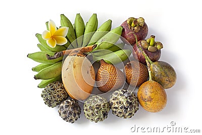 Tropical assorted fruit from Bali Stock Photo