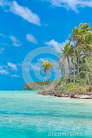 Tropical lagoon, in French Polynesia Stock Photo