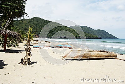 Tropical beach in Cayo Levantado, Dominican Republic Stock Photo