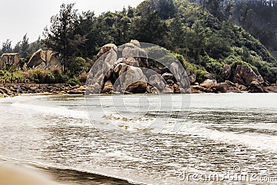 Tropical beach in Hainan island Shenzhou Peninsula - China Stock Photo