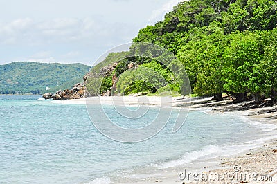 Tropical beach in Koh Kham island, Chonburi Province, Thailand. Stock Photo