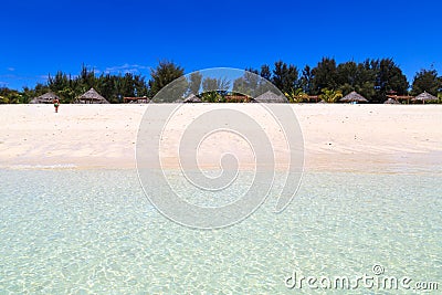 Tropical beach with luxuary resort Stock Photo