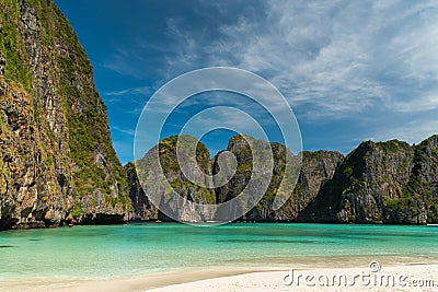 Tropical beach, Maya Bay, Phi Phi Islands, Thailand Stock Photo