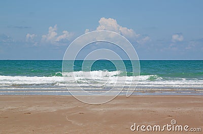 Tropical beach, Nature seascape Stock Photo