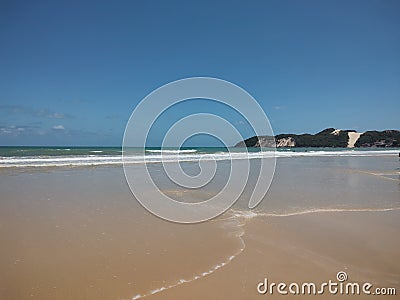 Tropical beach in Rio Grande do Norte, Natal, Brazil. Region of `Ponta Negra`. Stock Photo