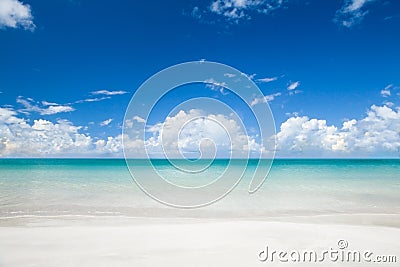 Tropical beach at summer sunny day. Stock Photo