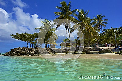 Tropical beach in Tobago, Caribbean Editorial Stock Photo