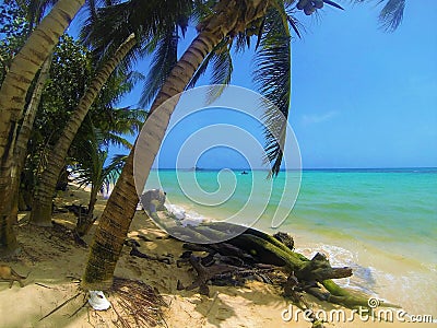 Tropical beaches, Little Corn Island in Nicaragua Stock Photo