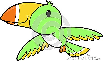 Tropical Bird Vector Vector Illustration