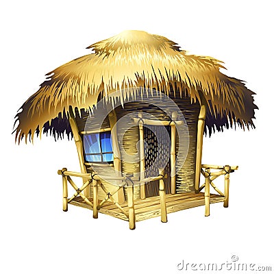 Tropical bungalow Vector Illustration