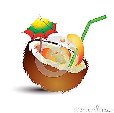 Tropical cocktail Stock Photo