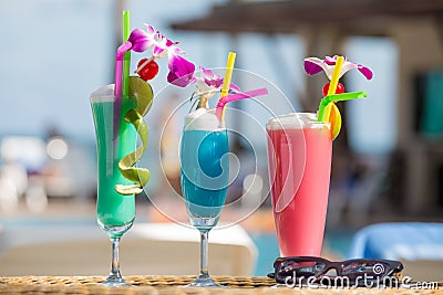 Tropical cocktails Stock Photo