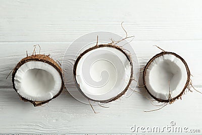 Tropical coconuts on white background Stock Photo