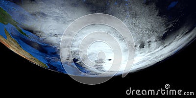 Tropical Cyclone Harold Hurricane 3D illustration Stock Photo