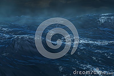 Tropical Cyclone on the Ocean Stock Photo