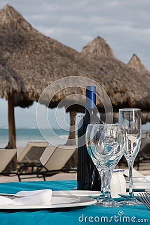 Tropical Dining Stock Photo