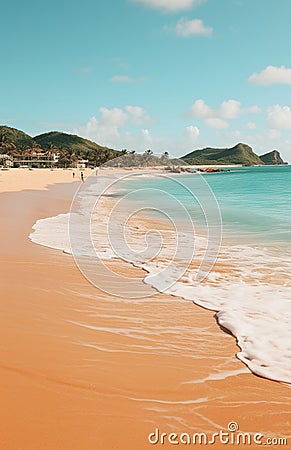 Tropical Dreams Unveiled: Vibrant Summer Wallpapers Stock Photo