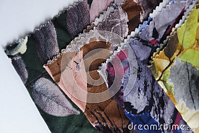 Tropical fabric textile design, with tropical designs Stock Photo