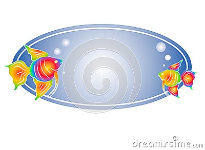 Tropical Fish Water Web Logo Cartoon Illustration