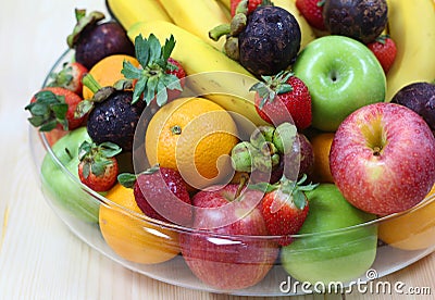 Tropical fresh fruits Stock Photo