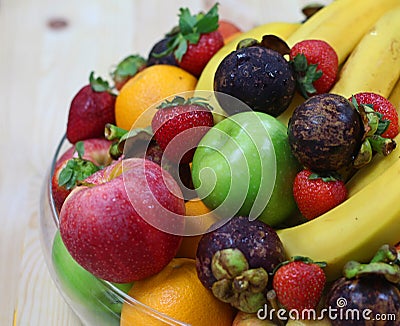 Tropical fresh fruits Stock Photo