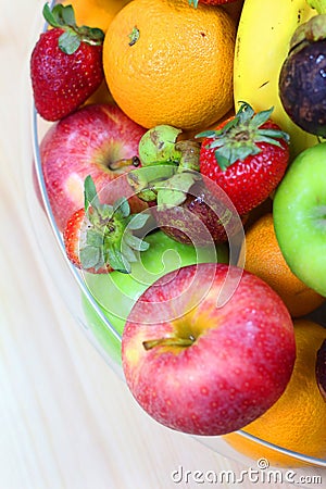 Tropical fresh fruits Stock Photo