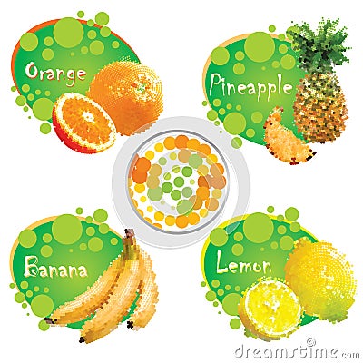 Tropical fruit Vector Illustration