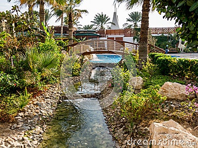 Tropical hotel beach resort in Dubai Editorial Stock Photo