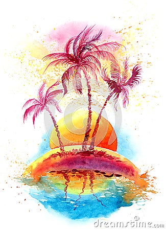 Tropical island Stock Photo